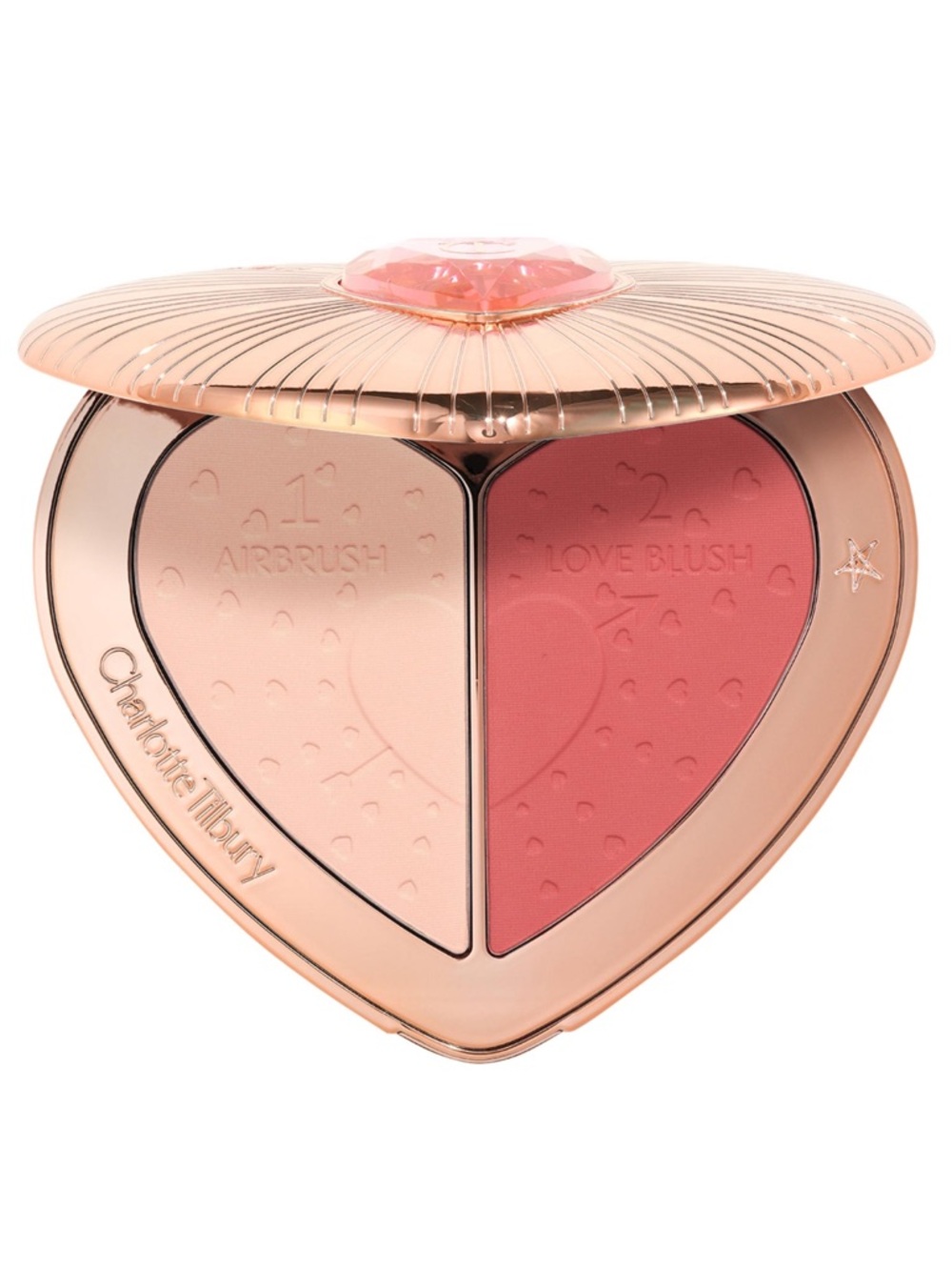 Charlotte Tilbury Heart Dual Blush & Airbrush Powder — rosewood